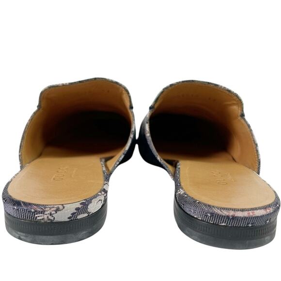 GUCCI Princetown Horsebit Floral Jacquard Canvas Mules - Picture 4 of 11